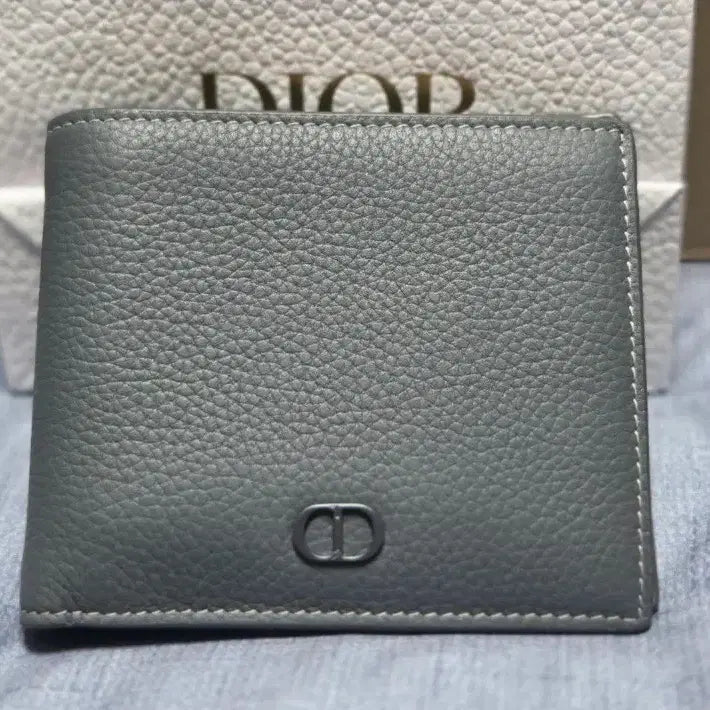 [BUNJANG] Dior Men's Bi-fold Wallet Grey / [정품] 디올 남성 반지갑 그레이