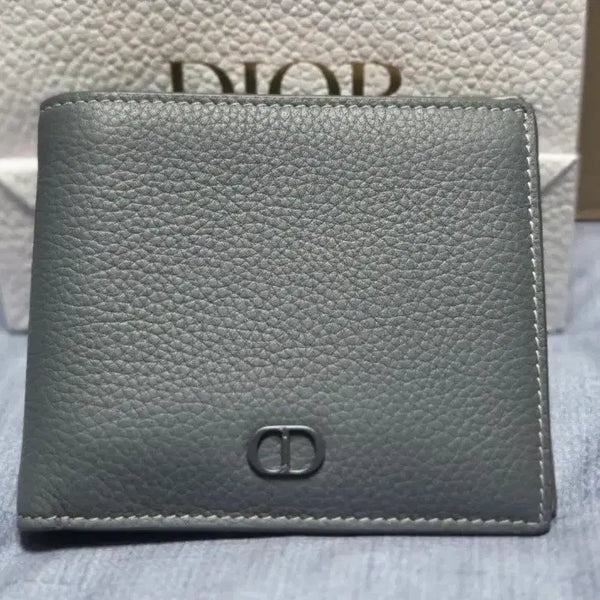 [BUNJANG] Dior Men's Bi-fold Wallet Grey / [정품] 디올 남성 반지갑 그레이