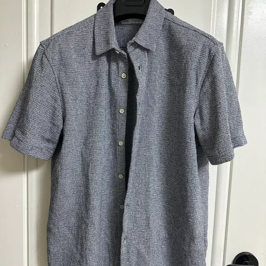 [BUNJANG] Zara Short Sleeve Knit Shirt / 자라 반팔 니트 셔츠