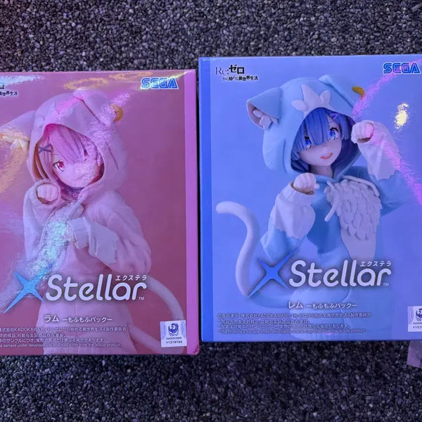 [BUNJANG] Re:Zero Rem & Ram Cat Hood Figure Set / 리제로 렘 람 피규어세트