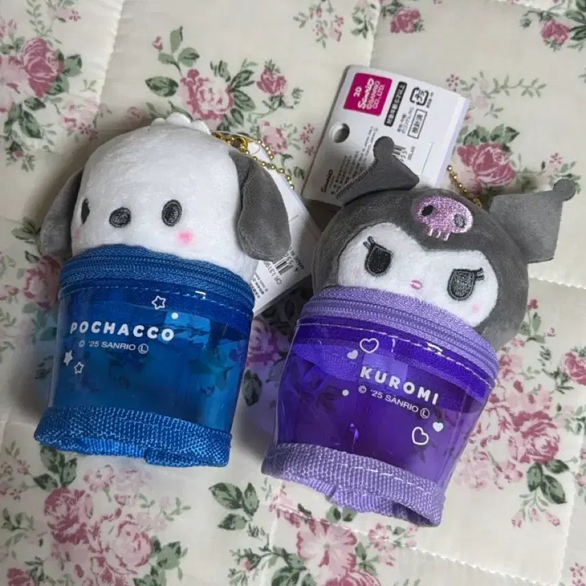 [BUNJANG] Sanrio Pochacco Kuromi Storage Box Keychain / 산리오 포차코 쿠로미 보관함 인형 키링 팝니다