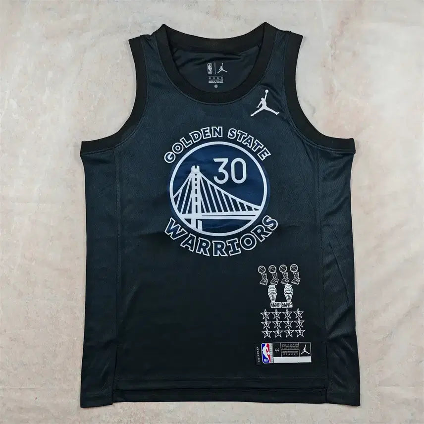 [BUNJANG] Golden State Warriors #30 Curry Black Honor Version Basketball Jersey / NBA 농구복 골든스테이트 워리어스 30호 커리 블랙 아너 버전 핫 프레