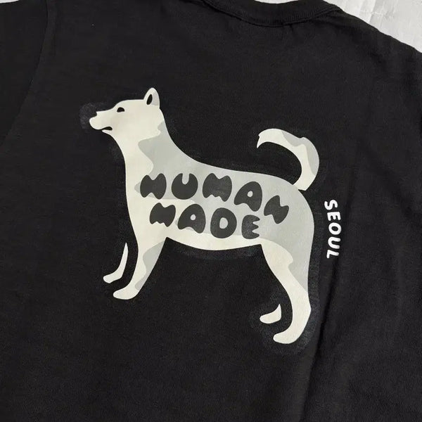 [BUNJANG] Human Made Jindo Dog Short Sleeve T-Shirt / 휴먼메이드 진돗개 반팔티 새상품