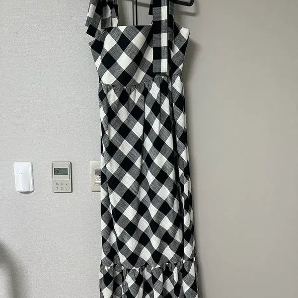 [BUNJANG] Frosty Jay Linen Checkered Dress / 프로스트제이 린넨 체크 원피스