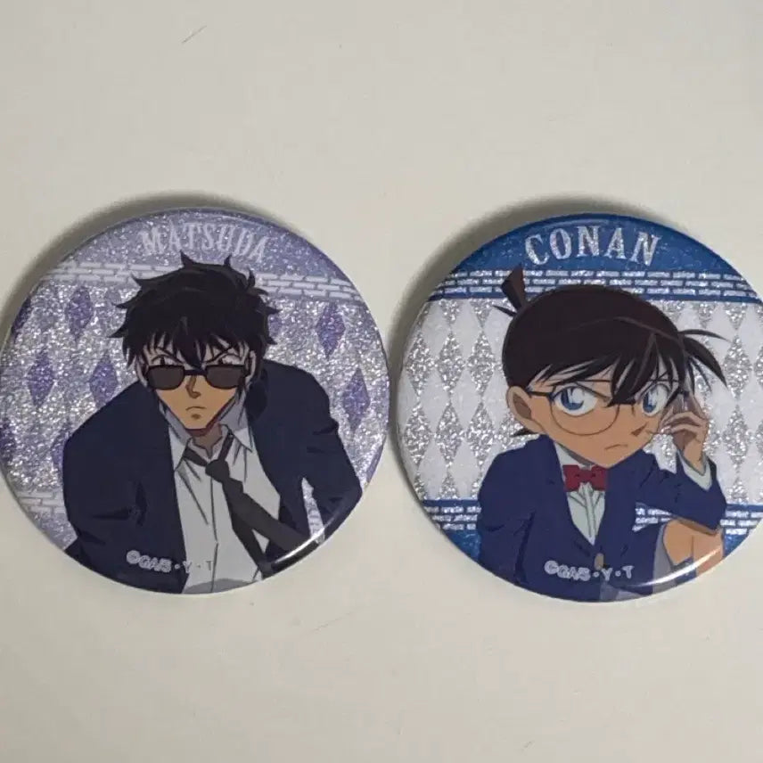 [BUNJANG] Detective Conan Edogawa Conan & Matsuda Jinpei Can Badge Set / 명탐정 코난 에도가와 코난, 마츠다 진페이 캔뱃지
