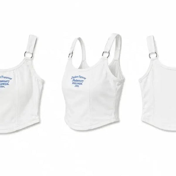 [BUNJANG] White Cropped Tank Top / 새상품!(가격제안O)화이트 크롭 나시 싸게 판매합니다!