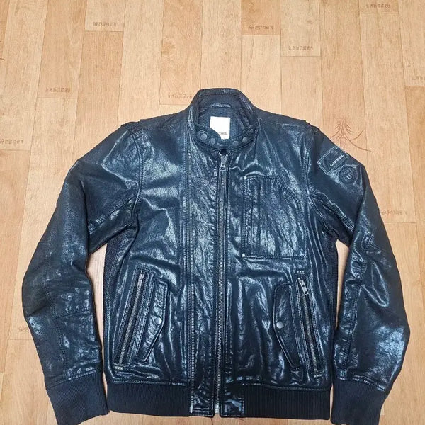 [BUNJANG] Diesel Cowhide Leather Rider Jacket Black / 디젤 소가죽 라이더 자켓 블랙