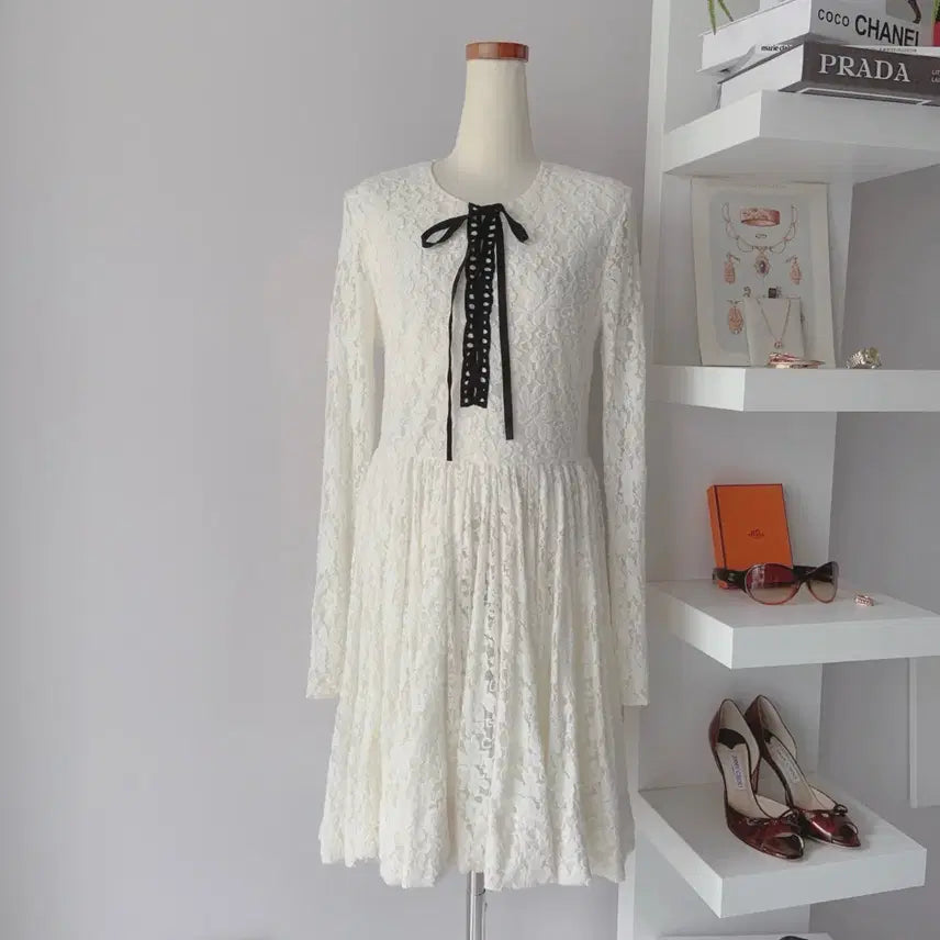 [BUNJANG] MAJE Lace Tie Detail Dress / 55 마쥬(MAJE) 레이스 타이 디테일 원피스