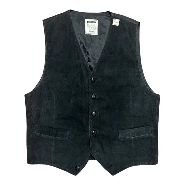 [BUNJANG] Sceinic Vintage Suede Leather Western Vest / (바배) Sceinic 시닉 빈티지 스웨이드 가죽 웨스턴 조끼 베스트