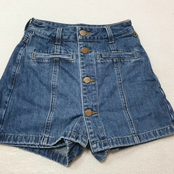 [BUNJANG] Guess Denim Skirt Shorts / 게스 데님 청치마 + 숏팬츠 허리23~24