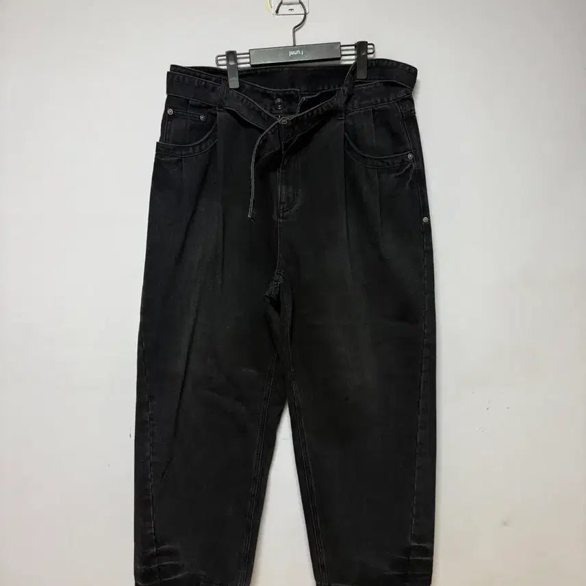 [BUNJANG] Songzio Homme Curved Belt Denim Pants (Size 34) / 송지오 옴므 커브드 벨트 데님 팬츠 86(34)사이즈