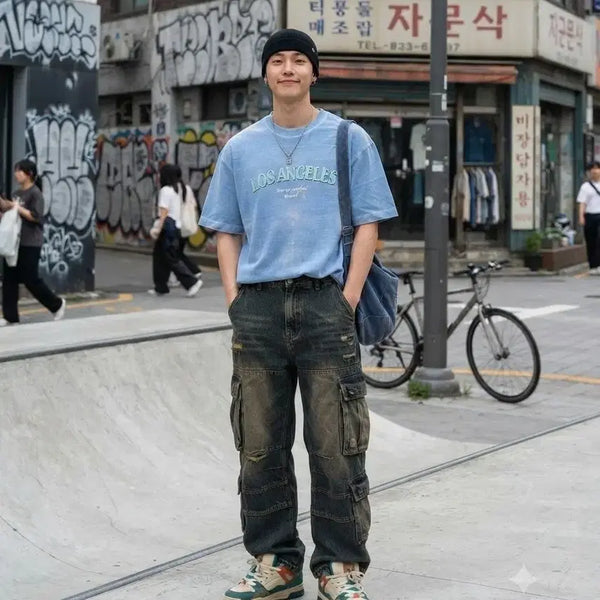 [BUNJANG] Travel Los Angeles Short Sleeve T-Shirt / 트래블 반팔