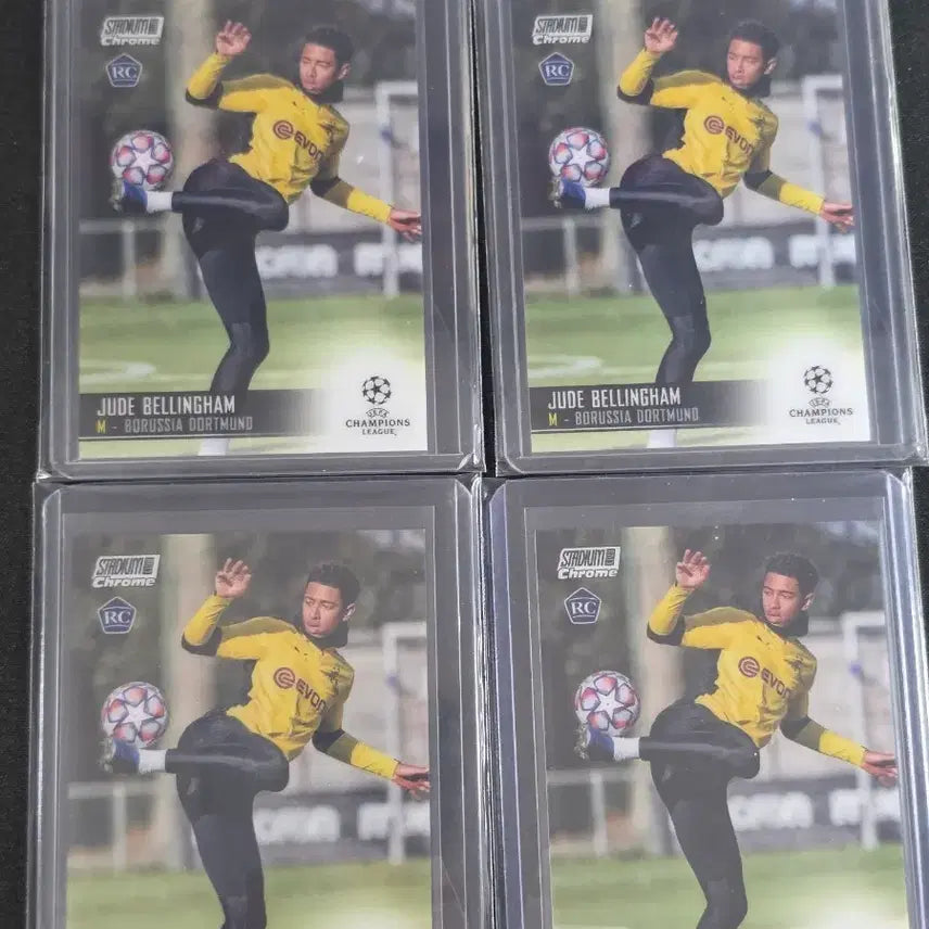 [BUNJANG] Jude Bellingham 2022-23 Stadium Chrome RC Rookie Card 4-Card Lot Set / 주드 벨링엄 2022-23 스타디움 크롬 RC 루키 카드 4장랏 세트