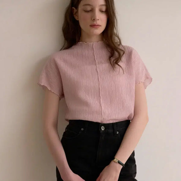 [BUNJANG] Beams Mansion Waving Wrinkle Blouse Lavender / [새상품] 비뮤즈맨션 waving 링클 블라우스 라벤더