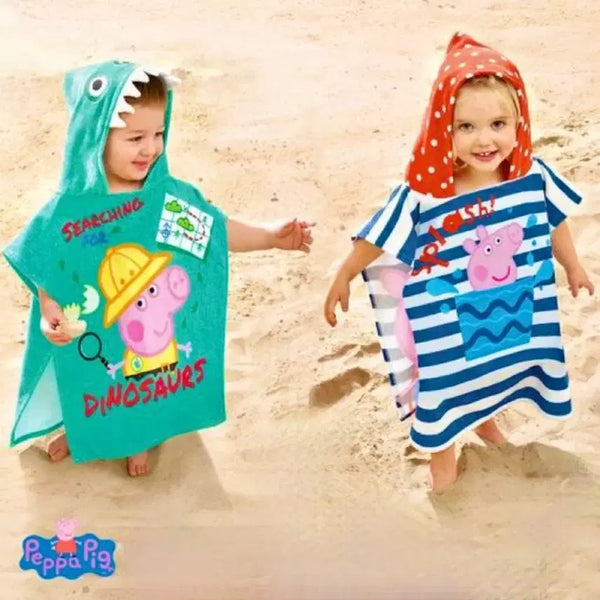 [BUNJANG] Peppa Pig Sealed Shower Gown Beach Towel / 미개봉)페파피그 샤워 가운 비치 타월