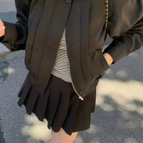 [BUNJANG] Lilyots Rave Bomber Jacket Black / 릴리코츠 레이브 봄버 자켓