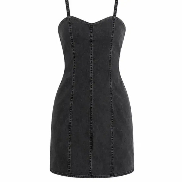 [BUNJANG] Black Denim Bustier Mini Dress / (가격제안O)블랙 데님 뷔스티에 원피스 싸게 판매합니다!