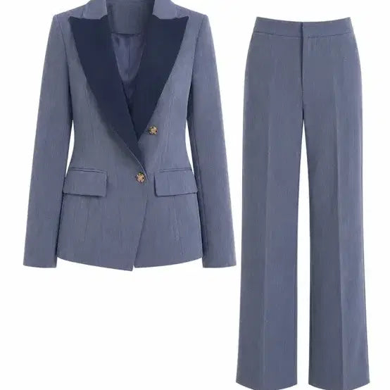 [BUNJANG] Gumzzi Blue Setup Jacket & Pants Set / 새상품!(가격제안O)금찌 블루 셋업 자켓 팬츠 싸게 판매합니다!ㅠ