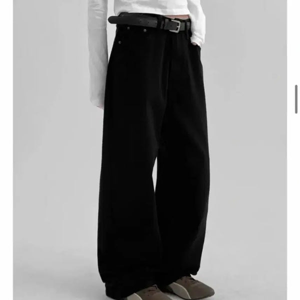 [BUNJANG] Black Up Fleece Wide Pants / (급처, 새상품) 블랙업 기모와이드 팬츠