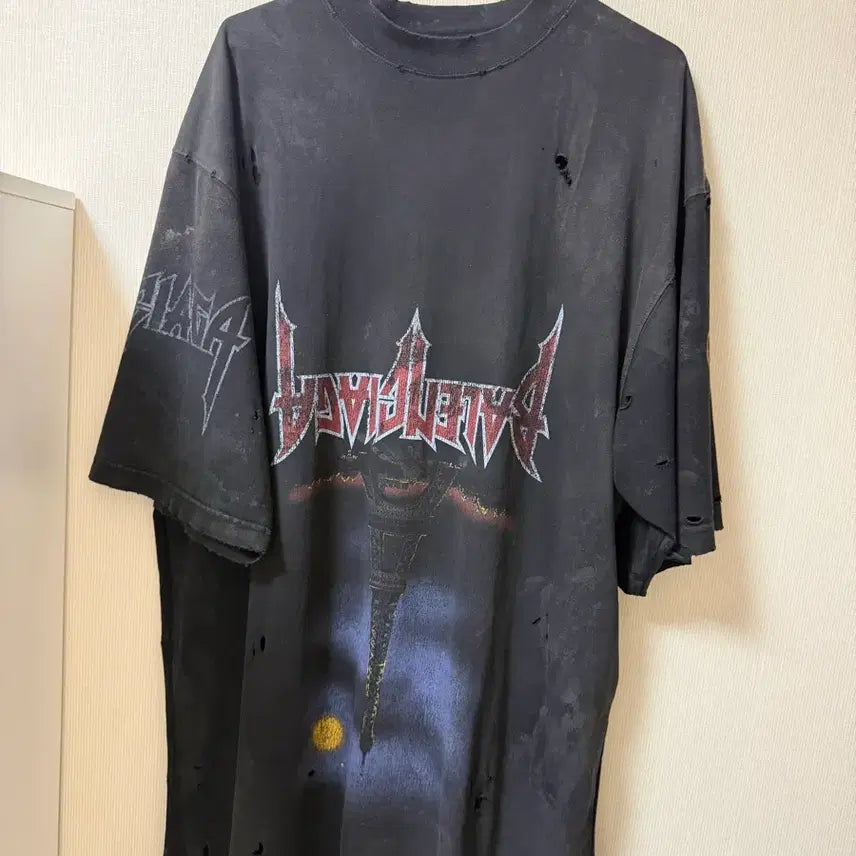 [BUNJANG] Balenciaga Paris Moon Short Sleeve T-Shirt / 발렌시아가 파리스문 반팔 4