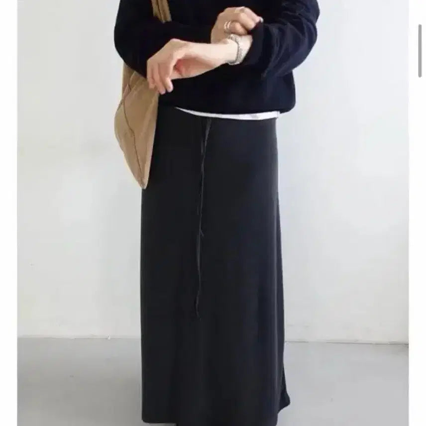 [BUNJANG] Fren Long Skirt Charcoal / (급처, 새상품) 롱스커트