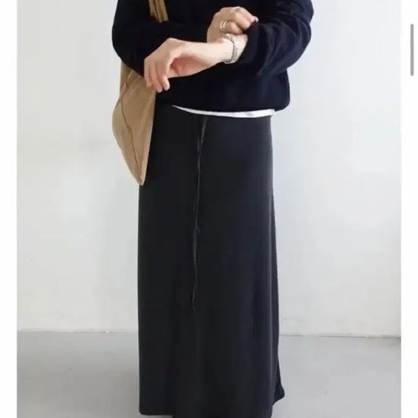 [BUNJANG] Fren Long Skirt Charcoal / (급처, 새상품) 롱스커트
