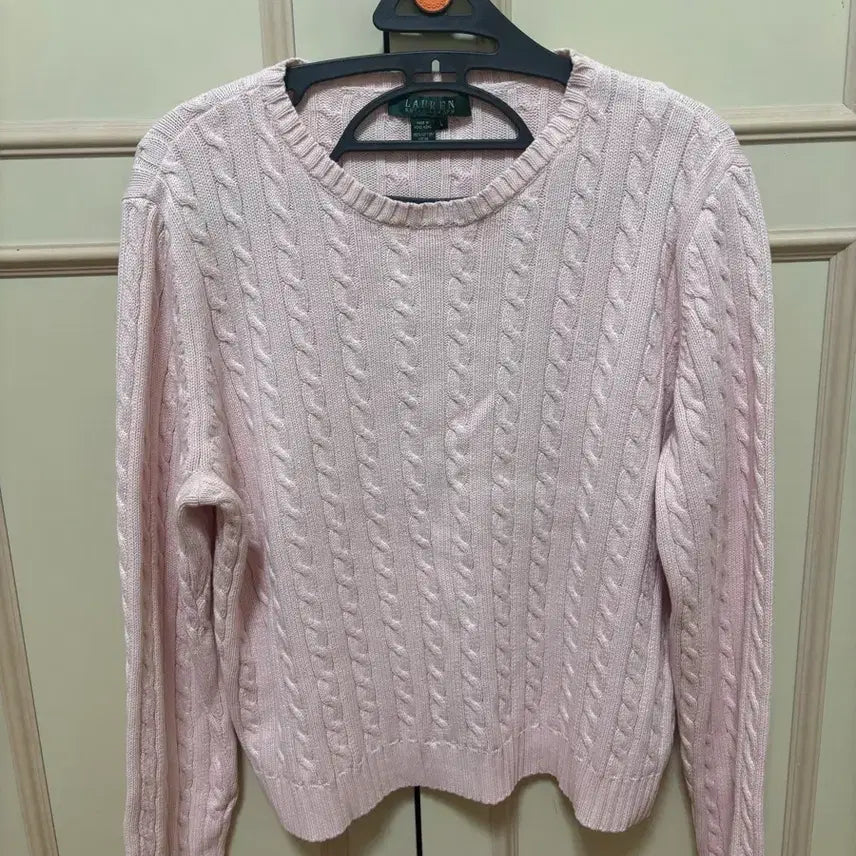 [BUNJANG] Polo Ralph Lauren Light Pink Knit / 폴로 랄프로렌 연핑크 니트