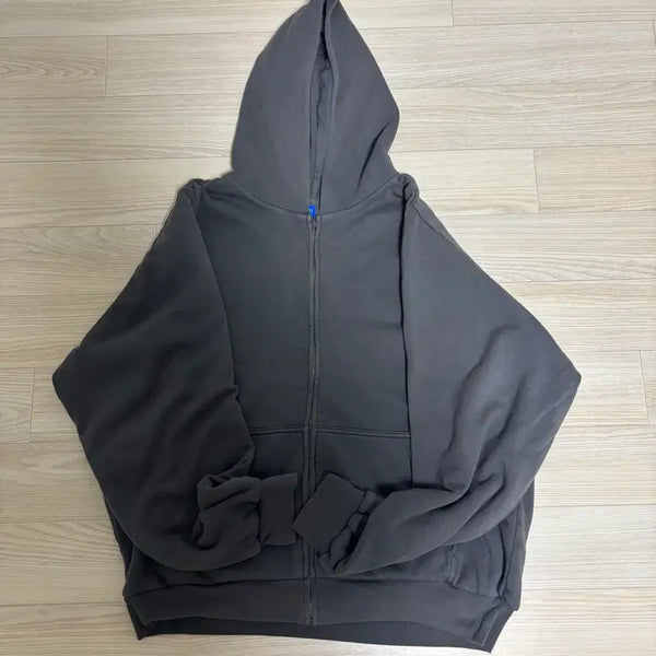 [BUNJANG] YZY Zip-Up Hoodie Dark Grey XL / 이지 YZY 집업 후드 다크 그레이