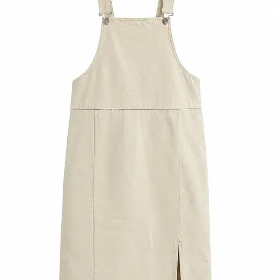 [BUNJANG] Beige Suspender Dress / (가격제안O)베이지색 멜빵 원피스 싸게 판매합니다!