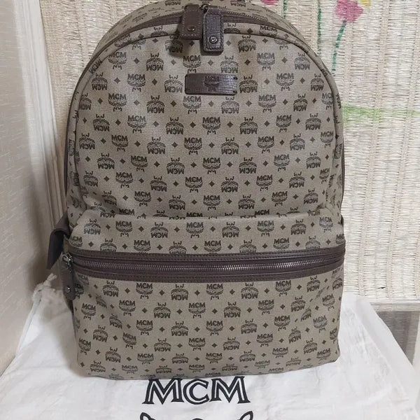 [BUNJANG] MCM Visetos Logo Pattern Backpack / 정품)MCM 비세토스 로고 패턴 백팩