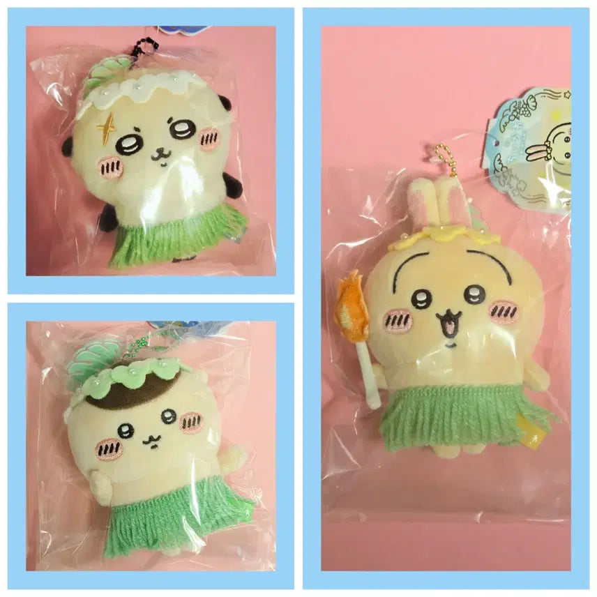 [BUNJANG] Chiikawa Mermaid Island Secret Mascot Plush Set / 일괄 / 치이카와 인어섬의 비밀 마스코트 인형 / 랏코 우사기 쿠리만쥬