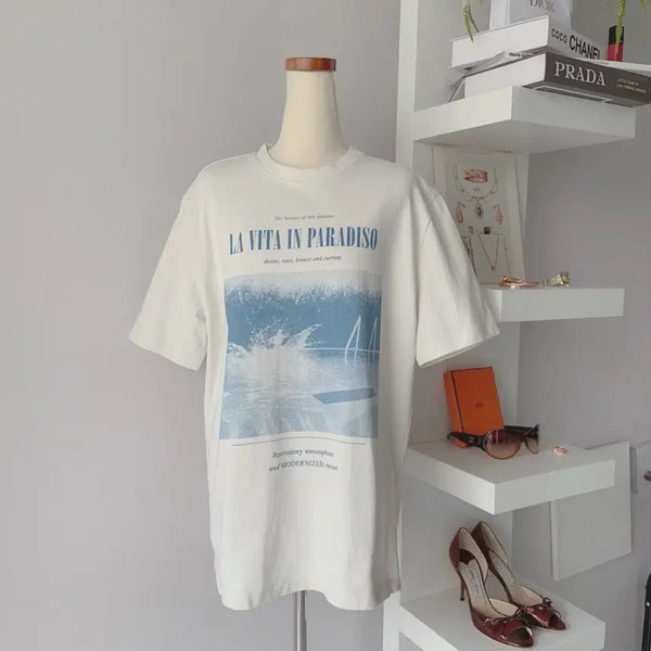 [BUNJANG] SYSTEM 2021 Graphic T-Shirt / 시스템(SYSTEM) 티셔츠 2021생산