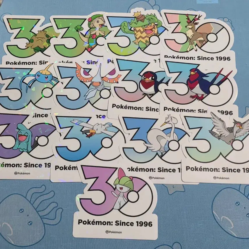 [BUNJANG] Pokemon 30th Anniversary Sticker Bundle Set / 일괄) 포켓몬스터 30주년 스티커
