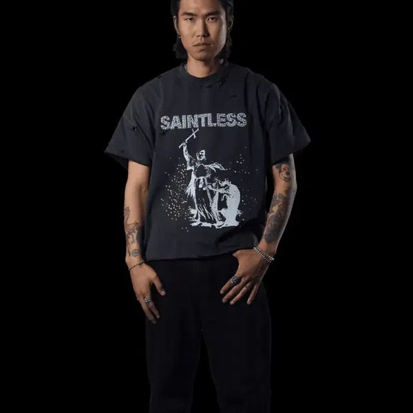 [BUNJANG] ATHSTY STUDIOS Saintless T-Shirt / [M] ATHSTY STUDIOS 세인트리스 티셔츠