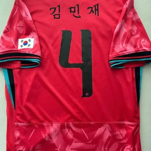 [BUNJANG] South Korea National Football Team Kim Min-jae #4 Player Issue Jersey / 정품대한민국 축구 국가대표팀 김민재 선수 마킹 유니폼 4번