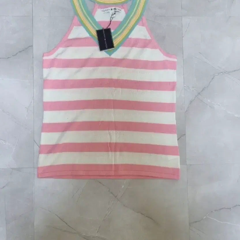 [BUNJANG] Tommy Hilfiger Striped Knit Tank Top M / 타미힐피거  나시 M사이즈