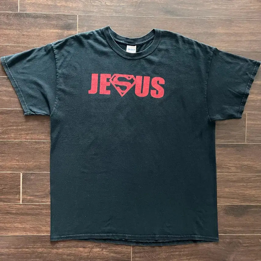 [BUNJANG] XL US Vintage Jesus Superman T-Shirt / [XL] 미국 빈티지 지저스 슈퍼맨 티셔츠