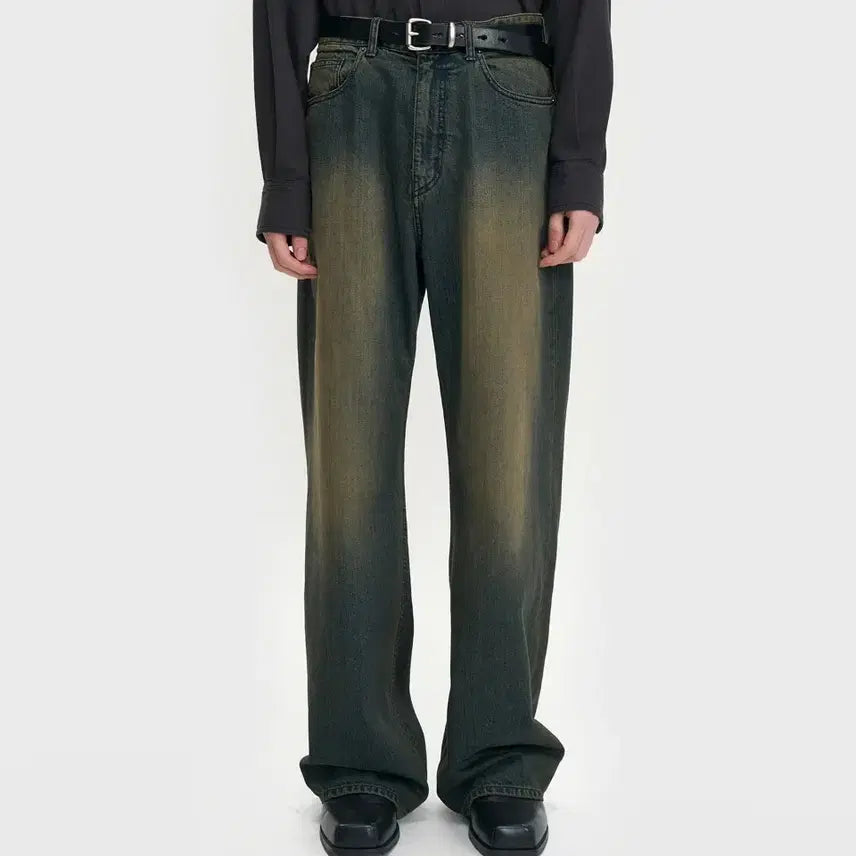 [BUNJANG] Belliè True Wide Vintage Indigo Jeans / 벨리에 트루와이드 빈티지 인디고 28/30