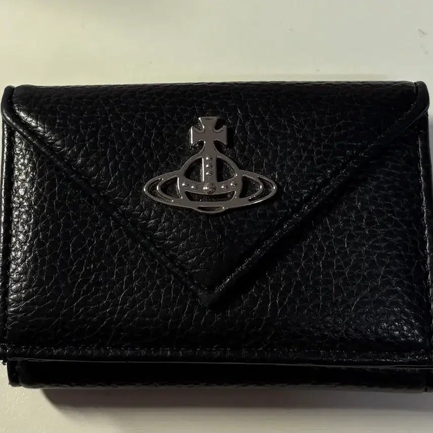 [BUNJANG] Vivienne Westwood Liverpool Grain Envelope Pocket Billfold Black Wallet / 비비안 웨스트우드 리비건 그레인 엔벨로프 포켓 빌 폴드 블랙 반지갑