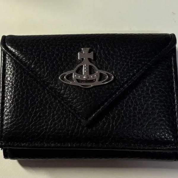 [BUNJANG] Vivienne Westwood Liverpool Grain Envelope Pocket Billfold Black Wallet / 비비안 웨스트우드 리비건 그레인 엔벨로프 포켓 빌 폴드 블랙 반지갑