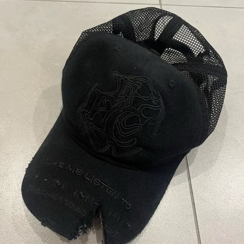 [BUNJANG] Fine Chaos Cap Cutting Mesh Cap Black / 파인카오스 캡 커팅 메쉬캡 블랙