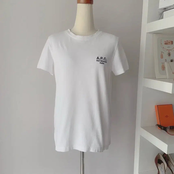 [BUNJANG] A.P.C. Logo Embroidered Short Sleeve T-Shirt / 아페쎄 로고 자수 반팔 티셔츠 S