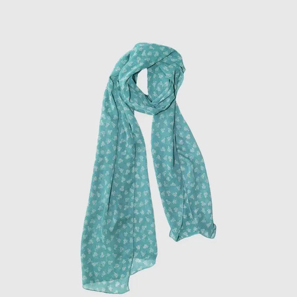 [BUNJANG] Themaze Fruits Scarf Turquoise / 새상품) 인앤양인하모니 후르츠 스카프 더콰이즈
