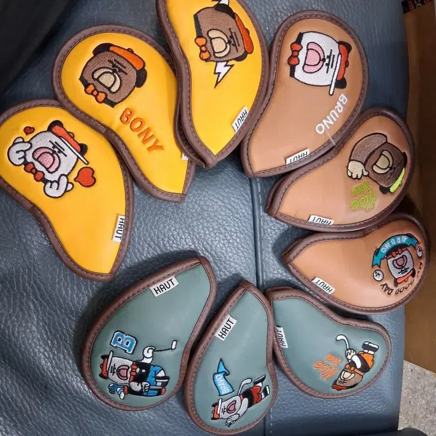 [BUNJANG] HAUT Bo&Earth Golf Iron Headcovers Set (9 pcs) / HAUT 하우트 보앤어스 골프 아이언 커버 9개 세트
