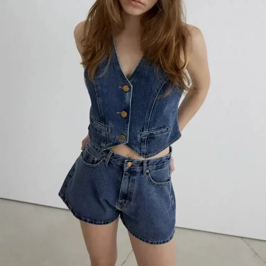 [BUNJANG] Overdue Flare Denim Shorts M / 오버듀플레어 데님 쇼츠 m