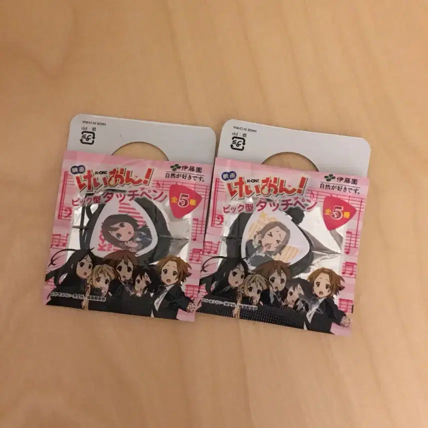 [BUNJANG] K-ON! Yui & Ritsu Pick Keychain Touch Pen Bundle Set / 케이온 유이 리츠 피크 키링 터치펜 일괄