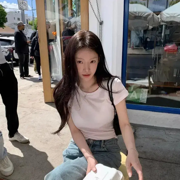 [BUNJANG] Leeds Shine Logo Tee (Baby Pink) / Leeds shine logo tee 샤인 로고 티 (baby pink)