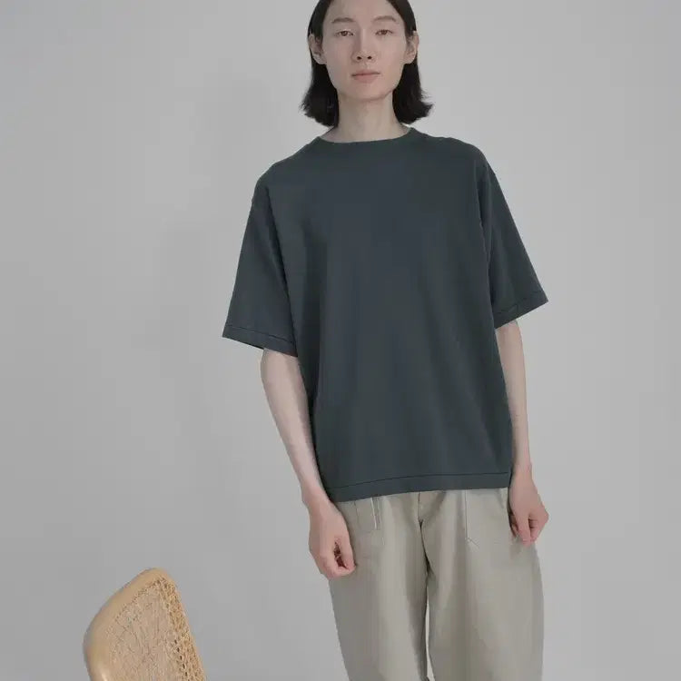 [BUNJANG] Auralee Super High Gauge Supima Cotton Sweatshirt T-Shirt / 오라리 슈퍼 하이 게이지 냅드 스웻 티