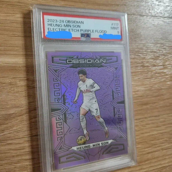 [BUNJANG] 23-24 Panini Obsidian Tottenham Hotspur Son Heung-min PSA 9 Purple Flood Edition Soccer Card / 23-24파니니 옵시디언 25한정 토트넘 손흥민 psa9 등급축구카드
