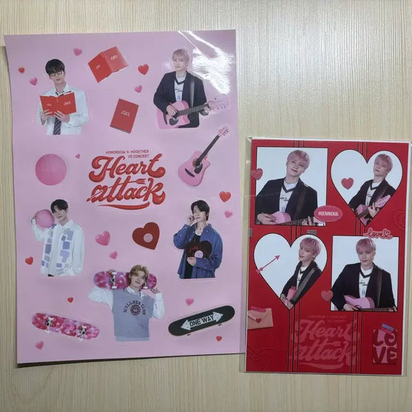 [BUNJANG] TXT Hyuningkai 4-Cut Postcard & Sticker Set / 투바투 브이알VR 휴닝카이 네컷엽서,스티커